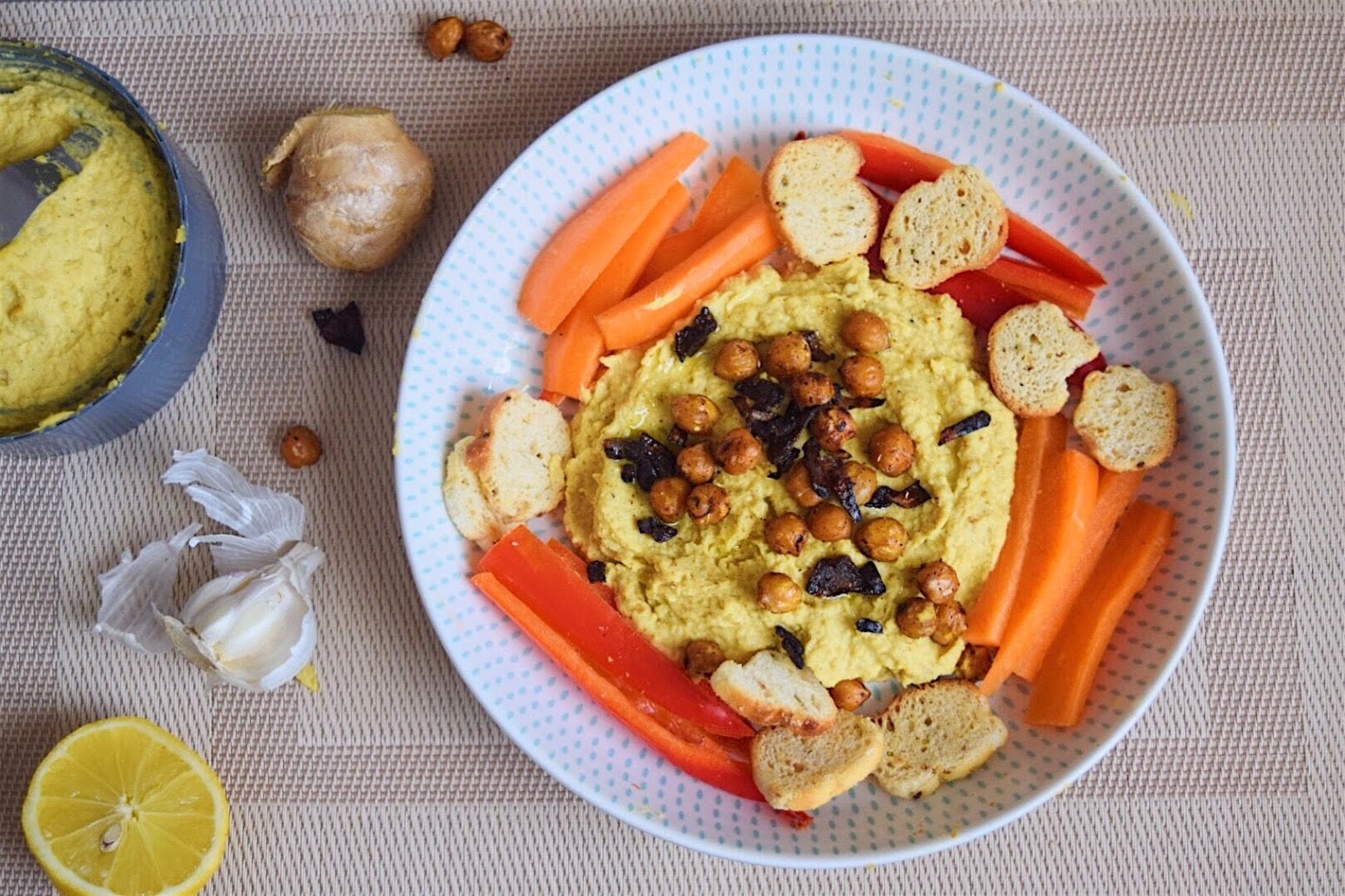 Easy Golden Hummus- A Twist on a Classic