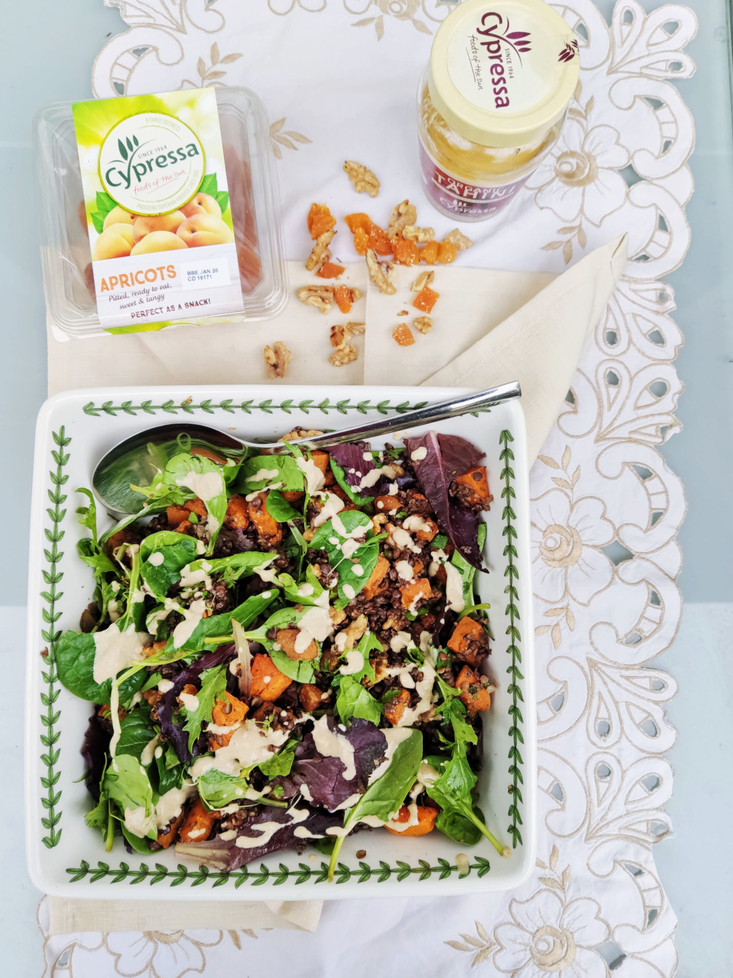 butternut squash lentil salad recipe 